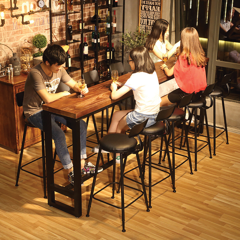 thiết kế bàn bar cao gỗ